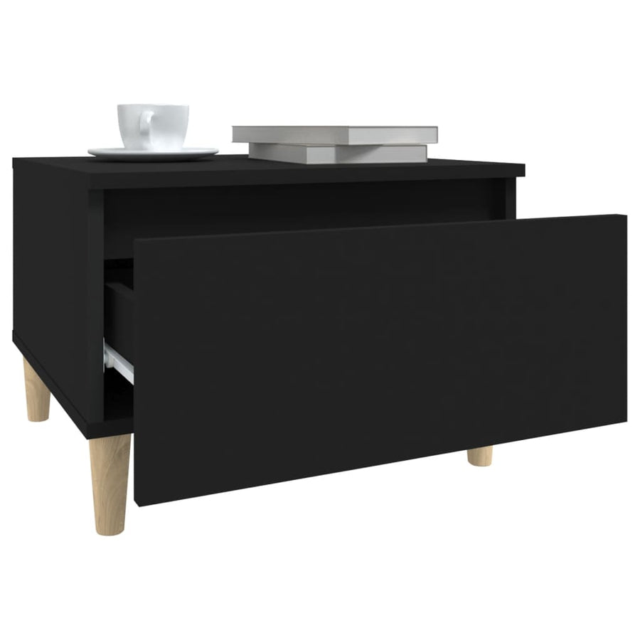 Bijzettafel 50X46X35 Cm Bewerkt Hout Zwart