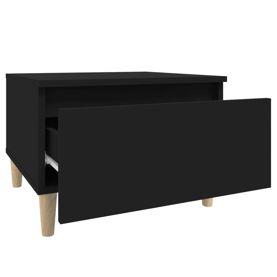 Bijzettafel 50X46X35 Cm Bewerkt Hout Zwart