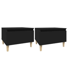 Bijzettafels 2 St 50X46X35 Cm Bewerkt Hout Zwart