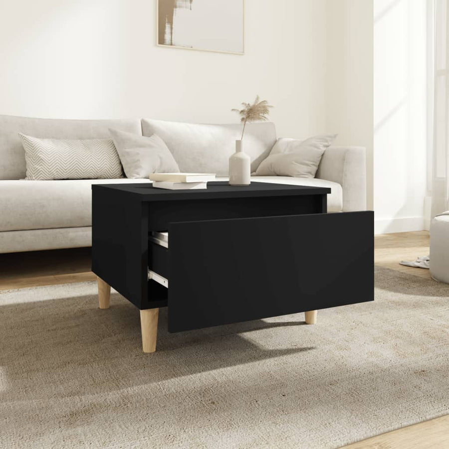 Bijzettafels 2 St 50X46X35 Cm Bewerkt Hout Zwart