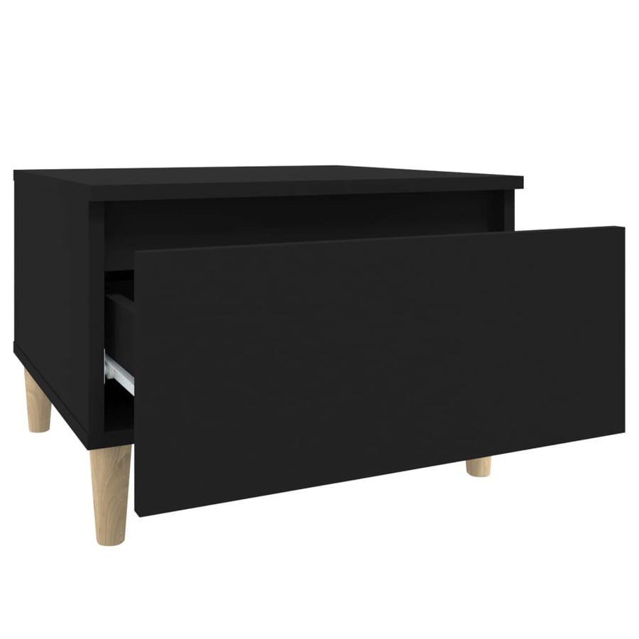 Bijzettafels 2 St 50X46X35 Cm Bewerkt Hout Zwart