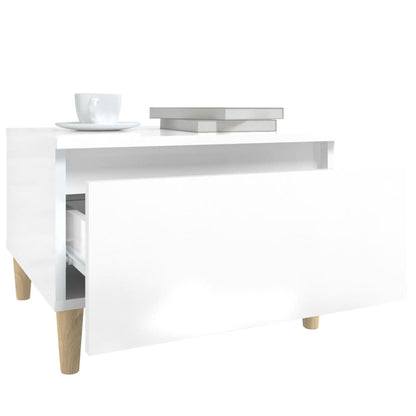 Bijzettafels 2 St 50X46X35 Cm Bewerkt Hout Hoogglans Wit