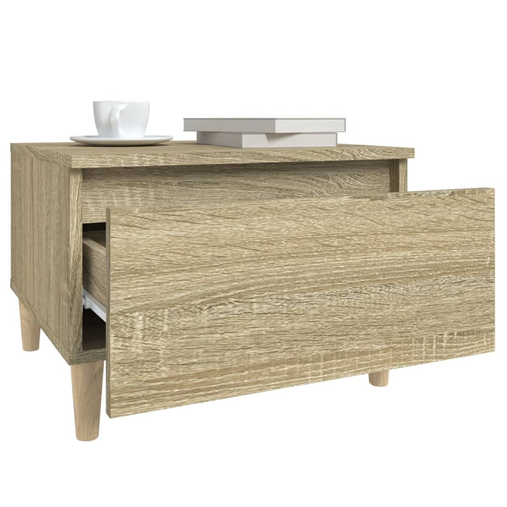 Bijzettafel 50X46X35 Cm Bewerkt Hout Sonoma Eikenkleurig