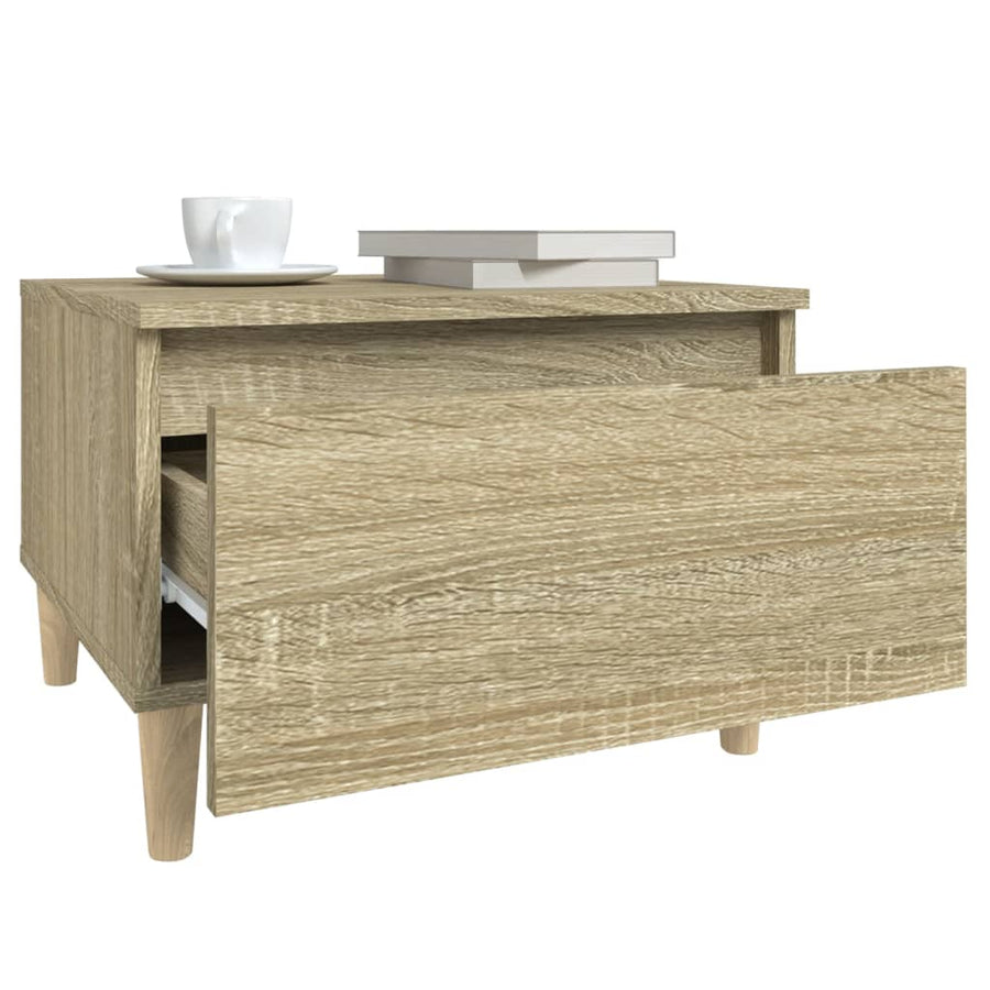 Bijzettafel 50X46X35 Cm Bewerkt Hout Sonoma Eikenkleurig