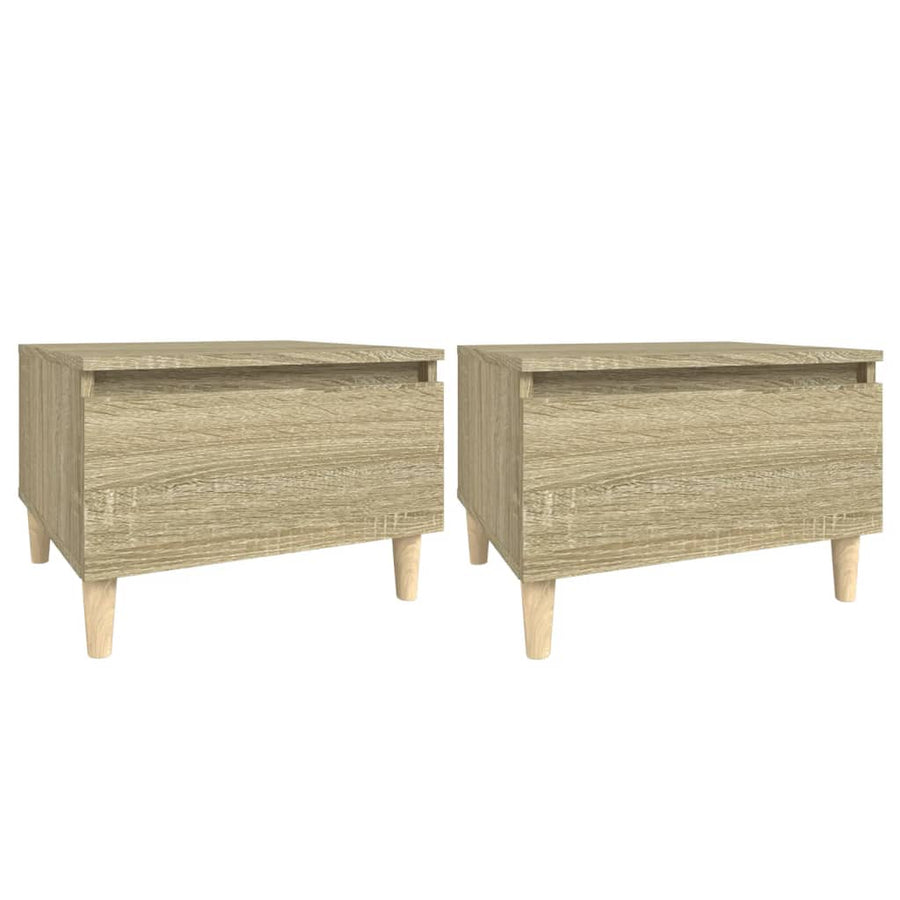 Bijzettafels 2 St 50X46X35 Cm Bewerkt Hout Sonoma Eikenkleurig