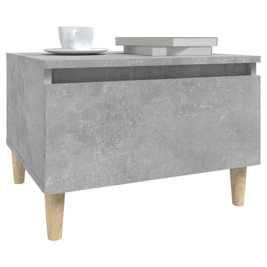 Bijzettafel 50X46X35 Cm Bewerkt Hout Betongrijs