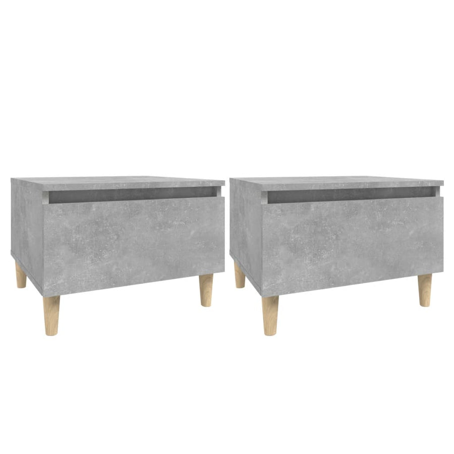 Bijzettafels 2 St 50X46X35 Cm Bewerkt Hout Betongrijs