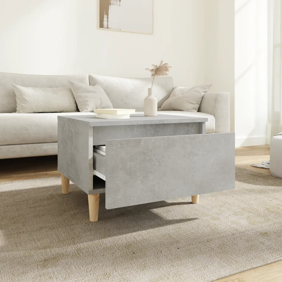 Bijzettafels 2 St 50X46X35 Cm Bewerkt Hout Betongrijs
