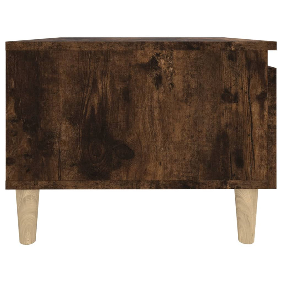 Bijzettafel 50X46X35 Cm Bewerkt Hout Gerookt Eikenkleurig