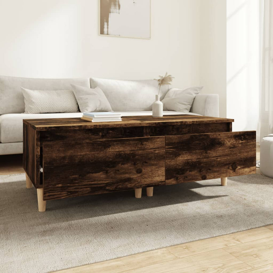 Bijzettafels 2 St 50X46X35 Cm Bewerkt Hout Gerookt Eikenkleurig