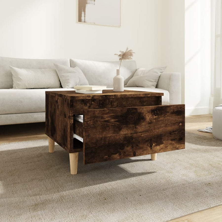 Bijzettafels 2 St 50X46X35 Cm Bewerkt Hout Gerookt Eikenkleurig