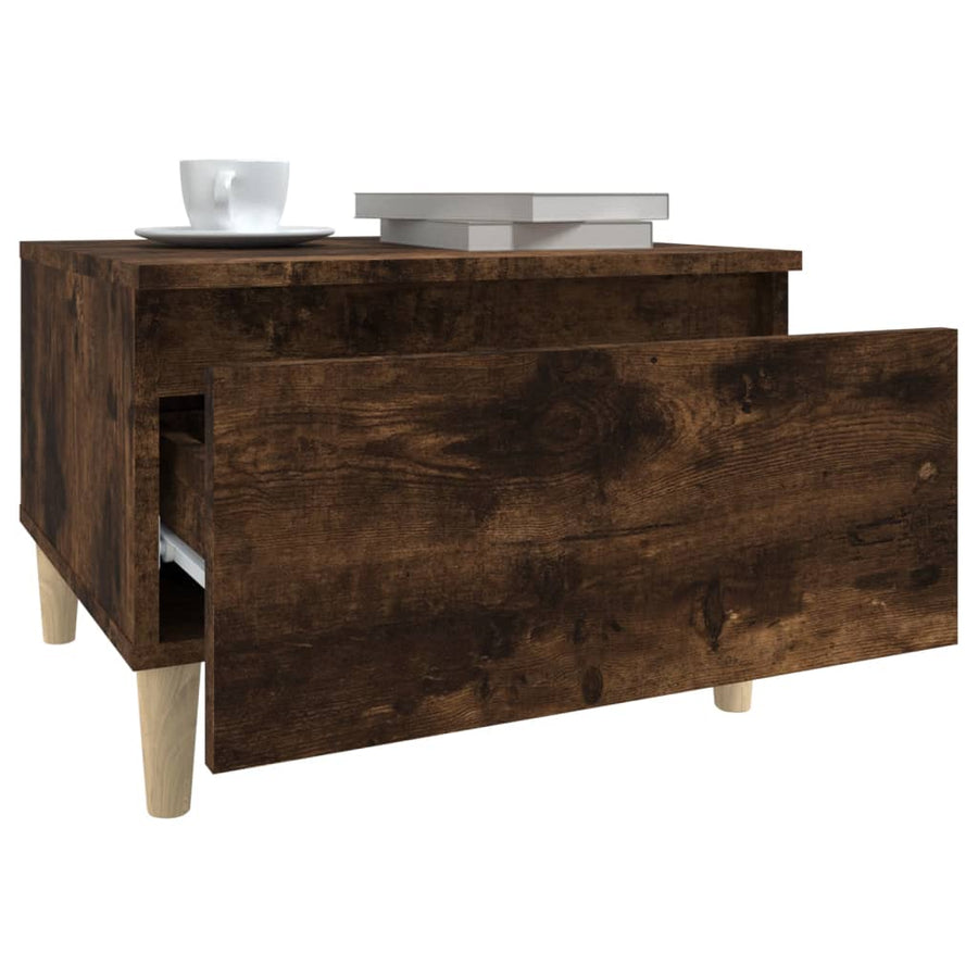 Bijzettafels 2 St 50X46X35 Cm Bewerkt Hout Gerookt Eikenkleurig