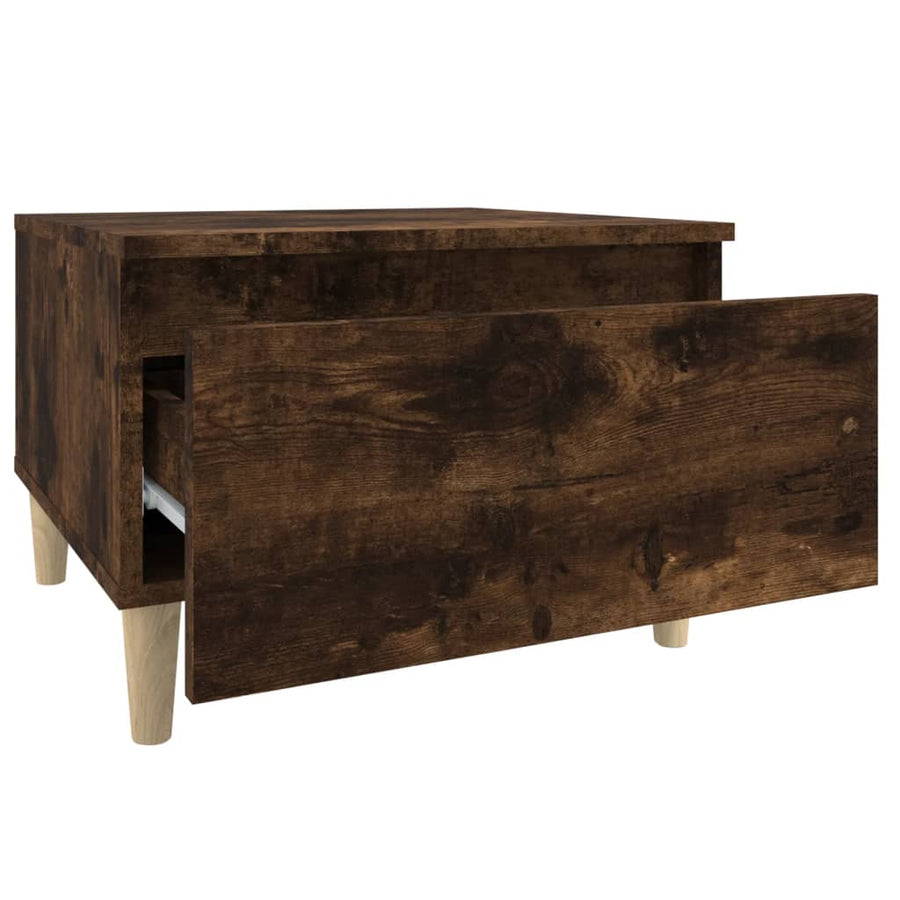 Bijzettafels 2 St 50X46X35 Cm Bewerkt Hout Gerookt Eikenkleurig