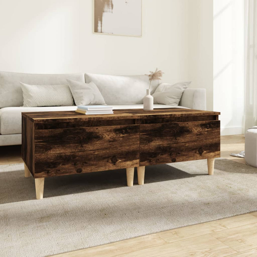 Bijzettafels 2 St 50X46X35 Cm Bewerkt Hout Gerookt Eikenkleurig