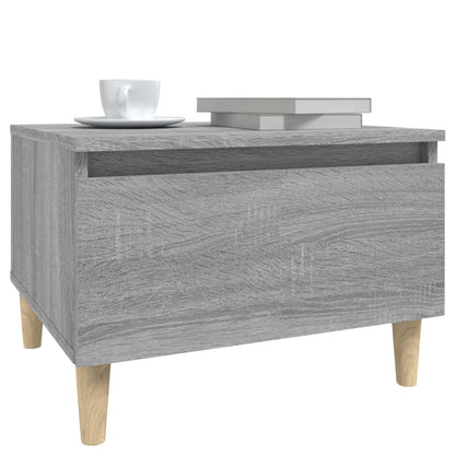 Bijzettafel 50X46X35 Cm Bewerkt Hout Grijs Sonoma Eikenkleurig