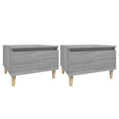 Bijzettafels 2 St 50X46X35 Cm Bewerkt Hout Grijs Sonoma Eiken