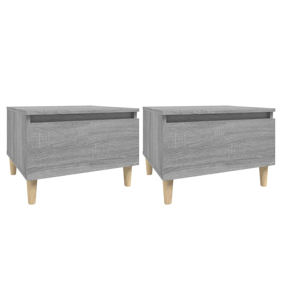 Bijzettafels 2 St 50X46X35 Cm Bewerkt Hout Grijs Sonoma Eiken