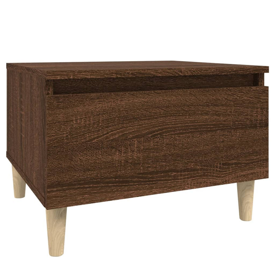 Bijzettafel 50X46X35 Cm Bewerkt Hout Bruin Eikenkleur