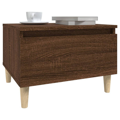 Bijzettafel 50X46X35 Cm Bewerkt Hout Bruin Eikenkleur