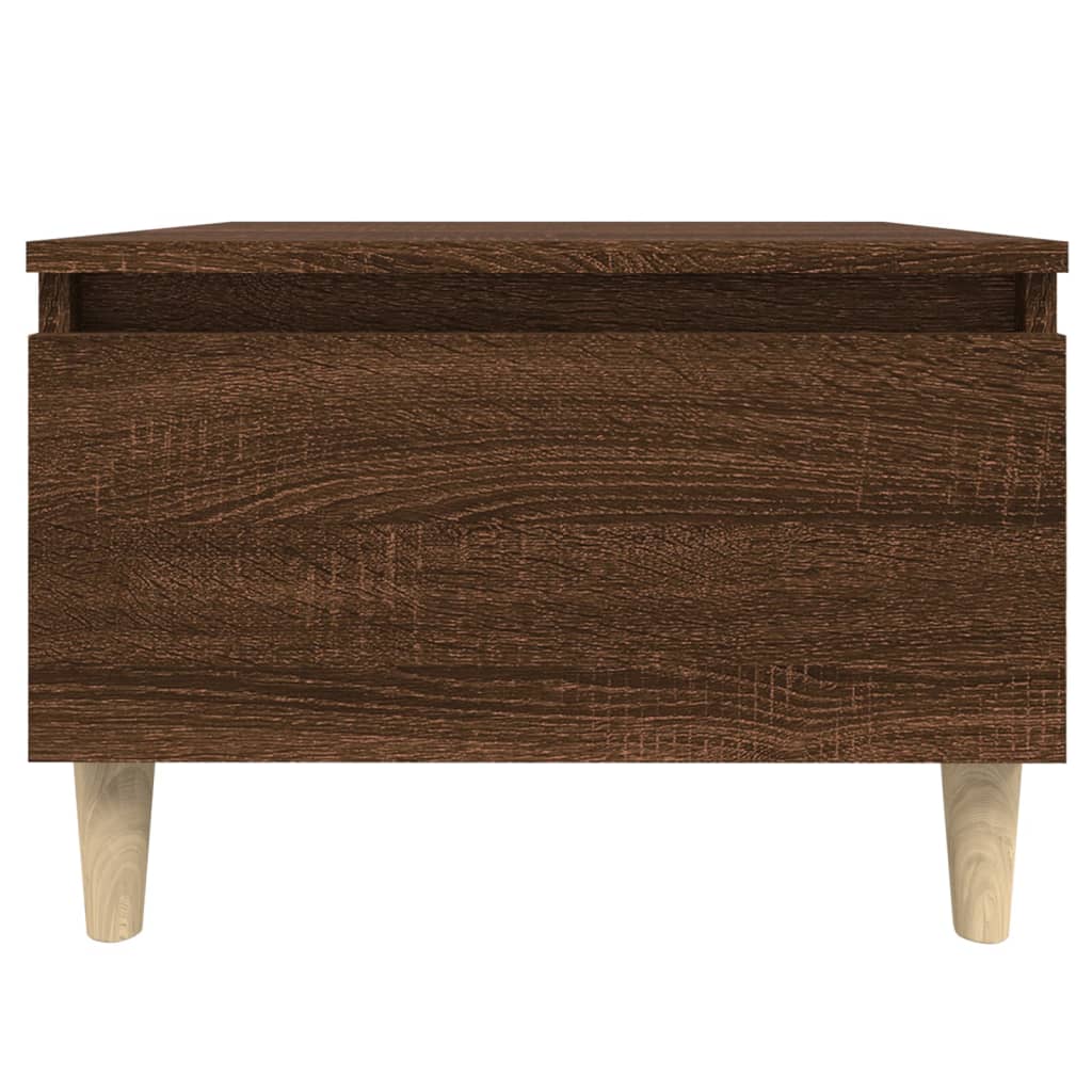 Bijzettafel 50X46X35 Cm Bewerkt Hout Bruin Eikenkleur