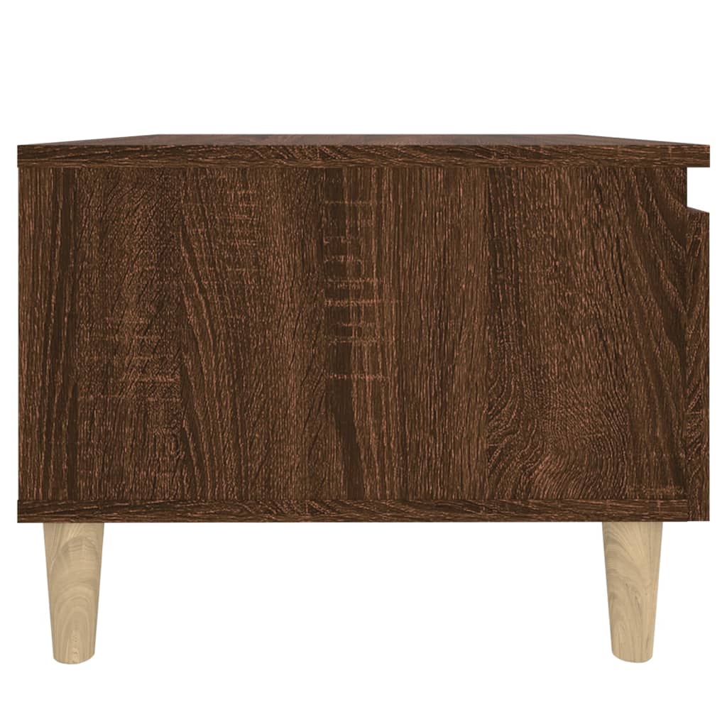 Bijzettafel 50X46X35 Cm Bewerkt Hout Bruin Eikenkleur