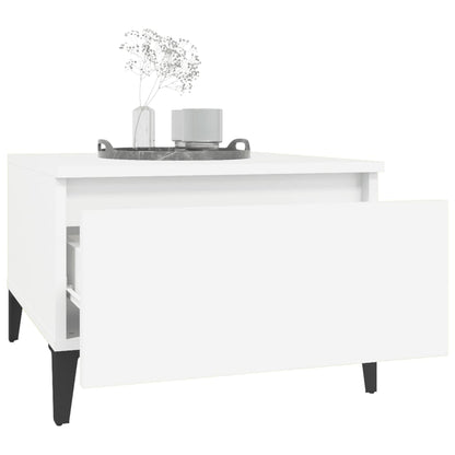 Bijzettafels 2 St 50X46X35 Cm Bewerkt Hout Wit