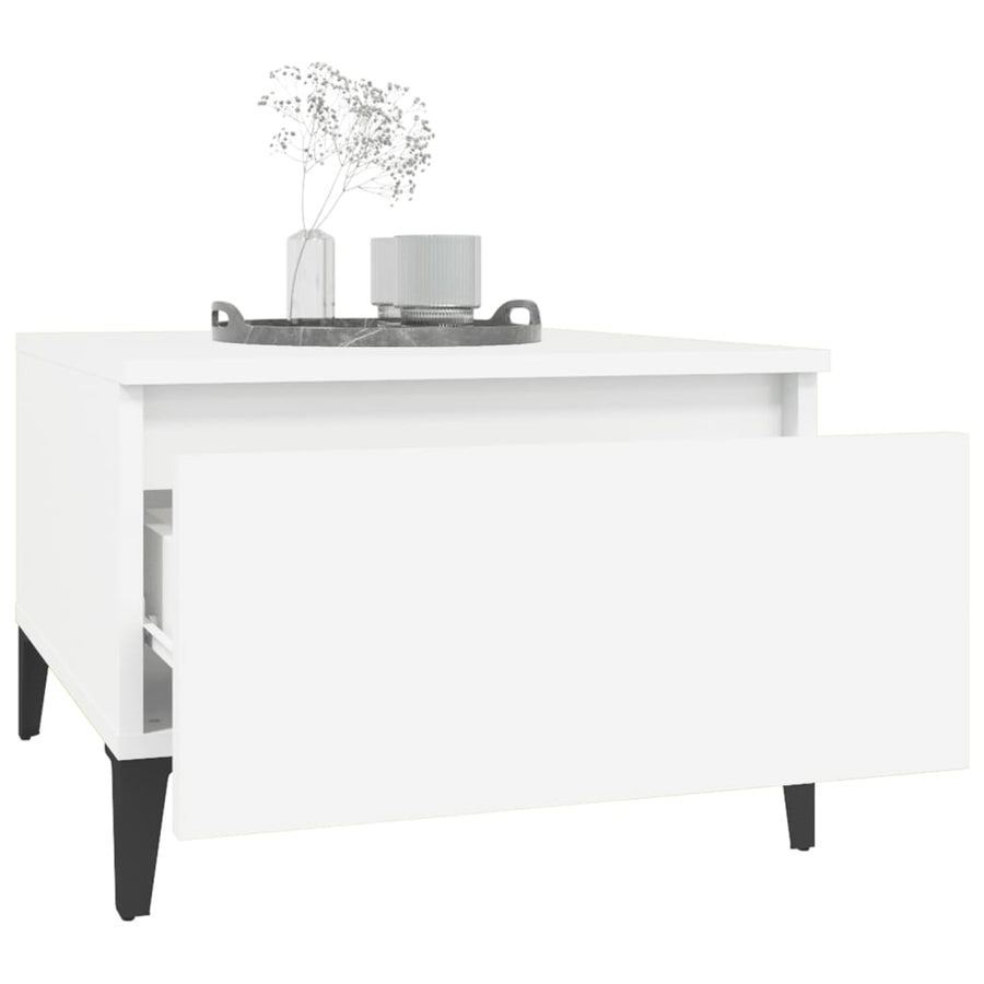 Bijzettafels 2 St 50X46X35 Cm Bewerkt Hout Wit