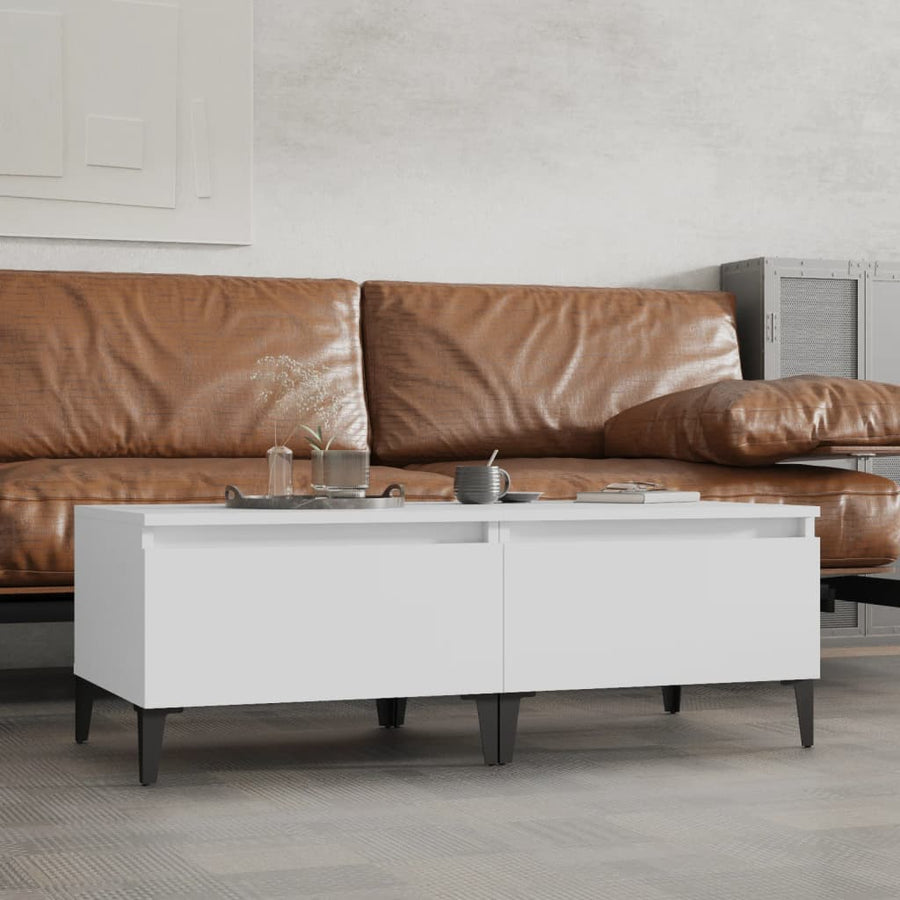 Bijzettafels 2 St 50X46X35 Cm Bewerkt Hout Wit