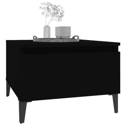 Bijzettafel 50X46X35 Cm Bewerkt Hout Zwart