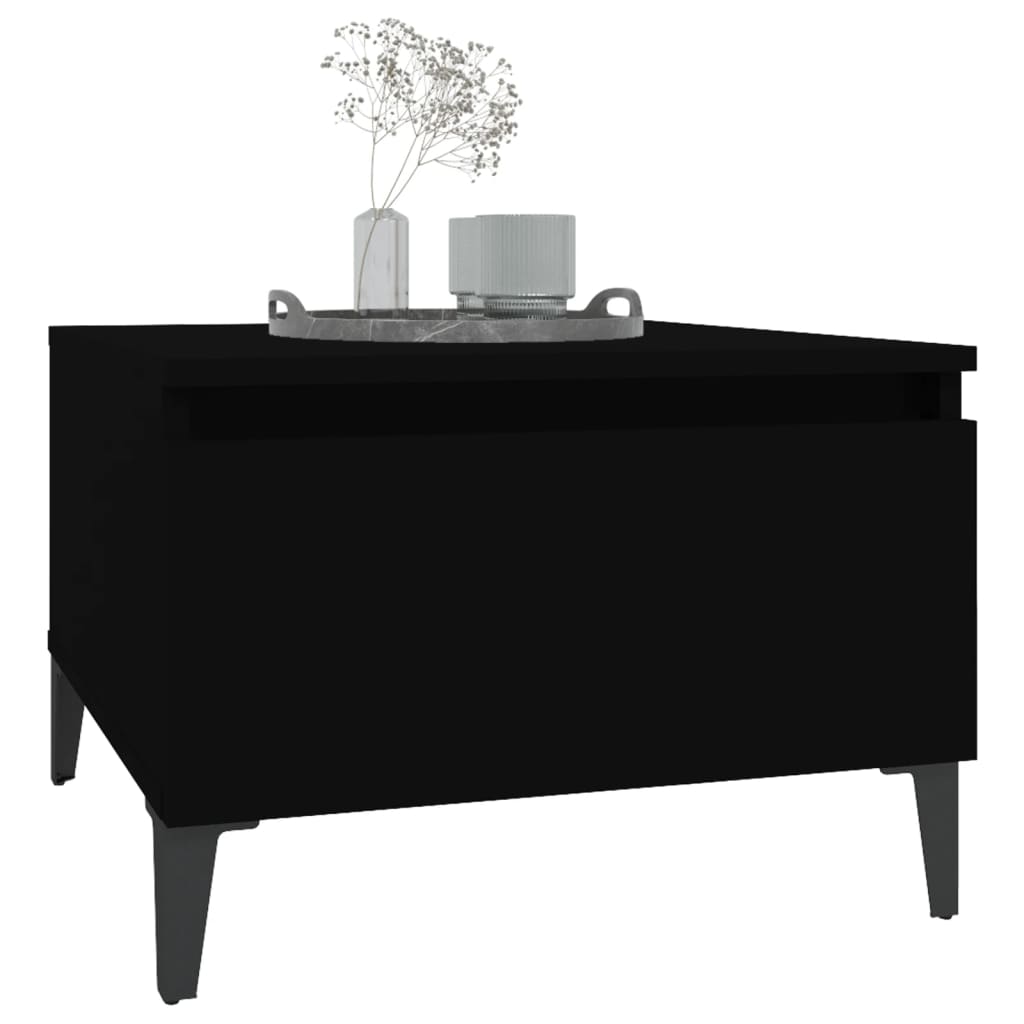 Bijzettafels 2 St 50X46X35 Cm Bewerkt Hout Zwart