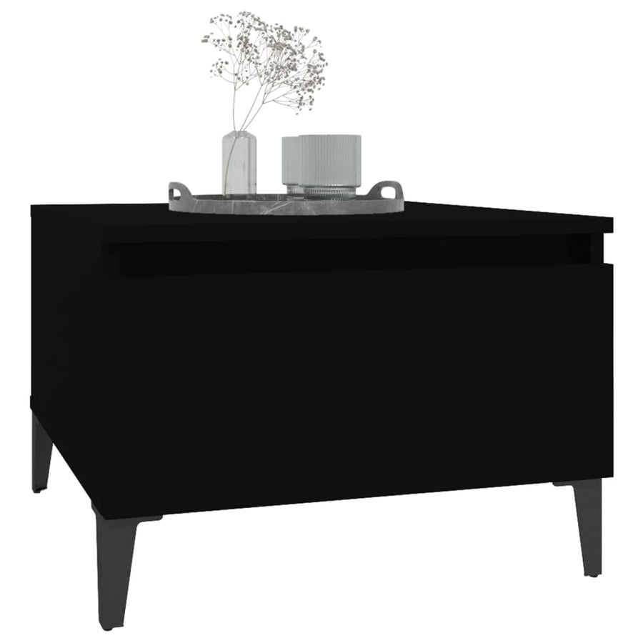 Bijzettafels 2 St 50X46X35 Cm Bewerkt Hout Zwart