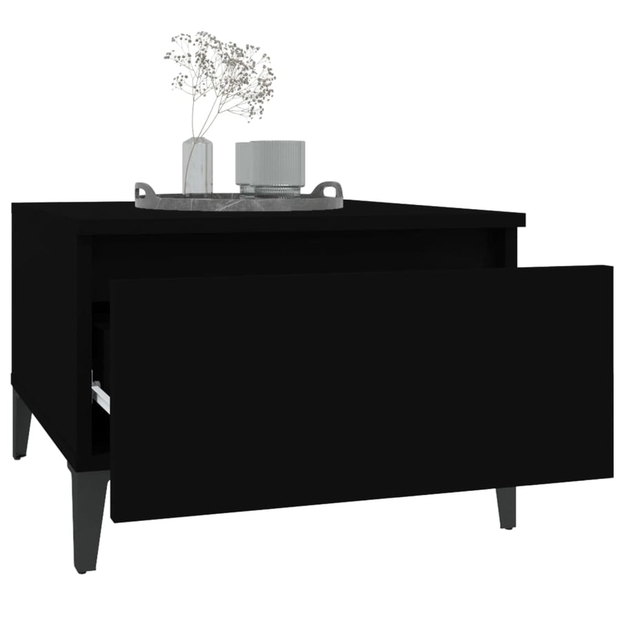 Bijzettafels 2 St 50X46X35 Cm Bewerkt Hout Zwart