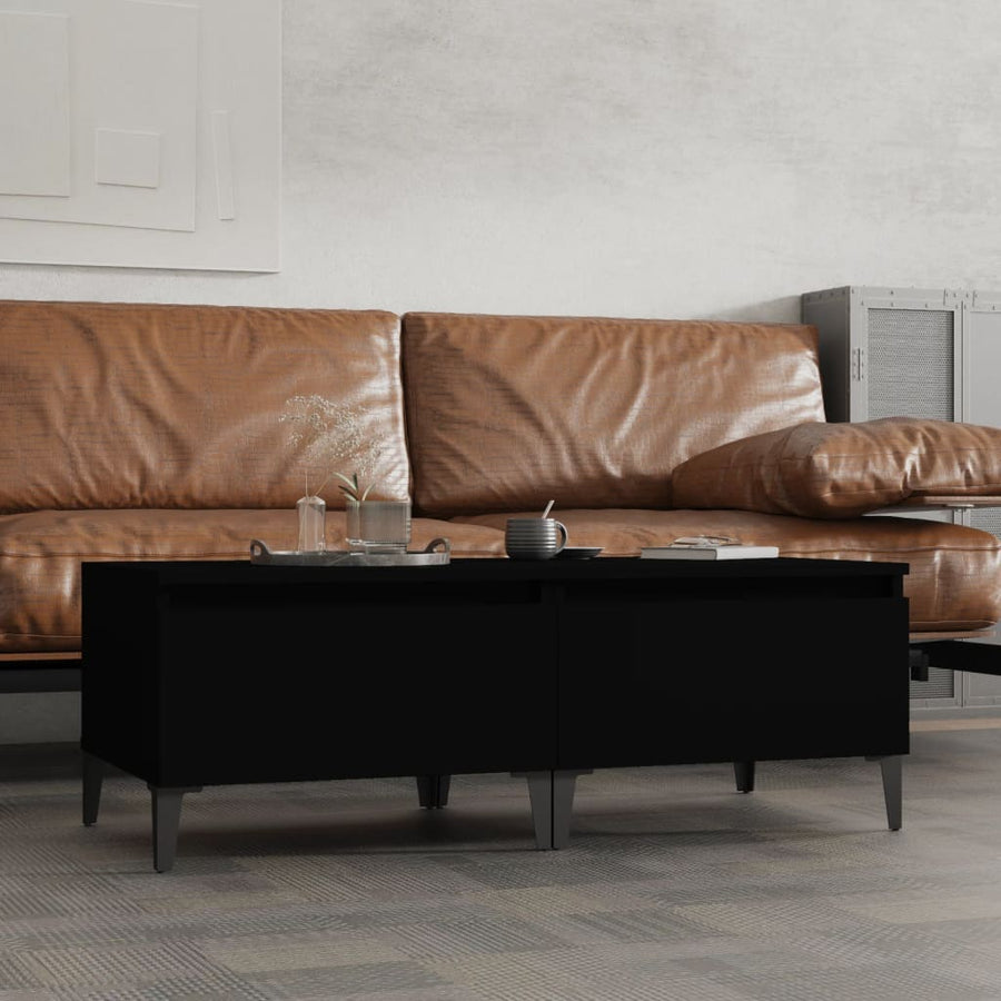Bijzettafels 2 St 50X46X35 Cm Bewerkt Hout Zwart