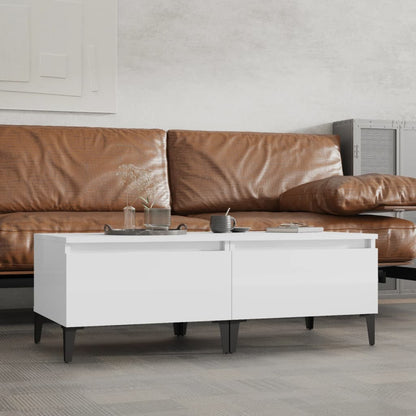 Bijzettafels 2 St 50X46X35 Cm Bewerkt Hout Hoogglans Wit