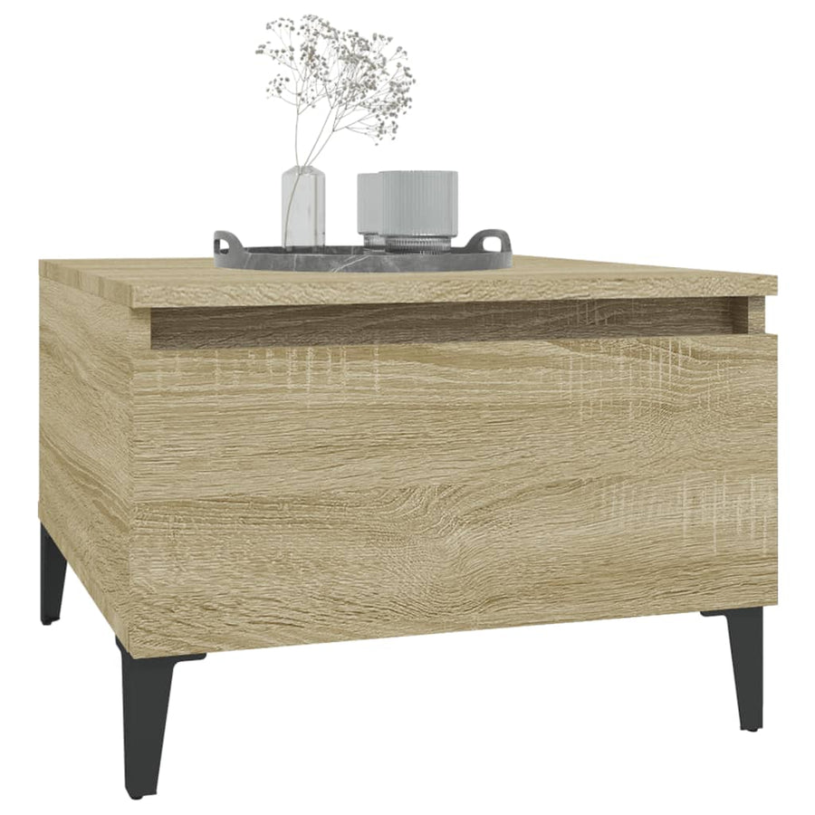 Bijzettafel 50X46X35 Cm Bewerkt Hout Sonoma Eikenkleurig