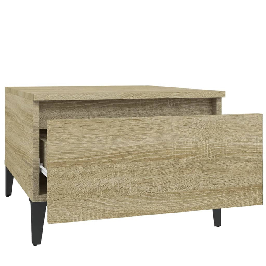 Bijzettafel 50X46X35 Cm Bewerkt Hout Sonoma Eikenkleurig