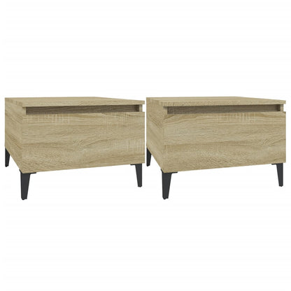Bijzettafels 2 St 50X46X35 Cm Bewerkt Hout Sonoma Eikenkleurig