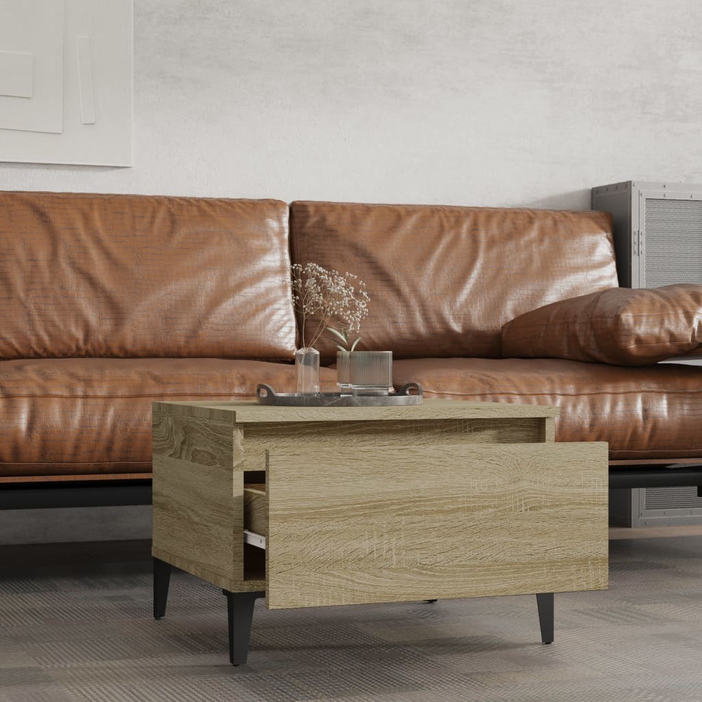 Bijzettafels 2 St 50X46X35 Cm Bewerkt Hout Sonoma Eikenkleurig