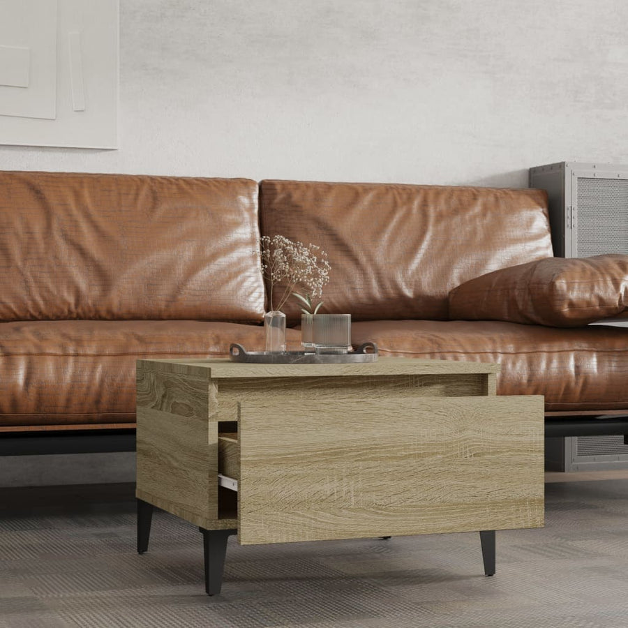 Bijzettafels 2 St 50X46X35 Cm Bewerkt Hout Sonoma Eikenkleurig