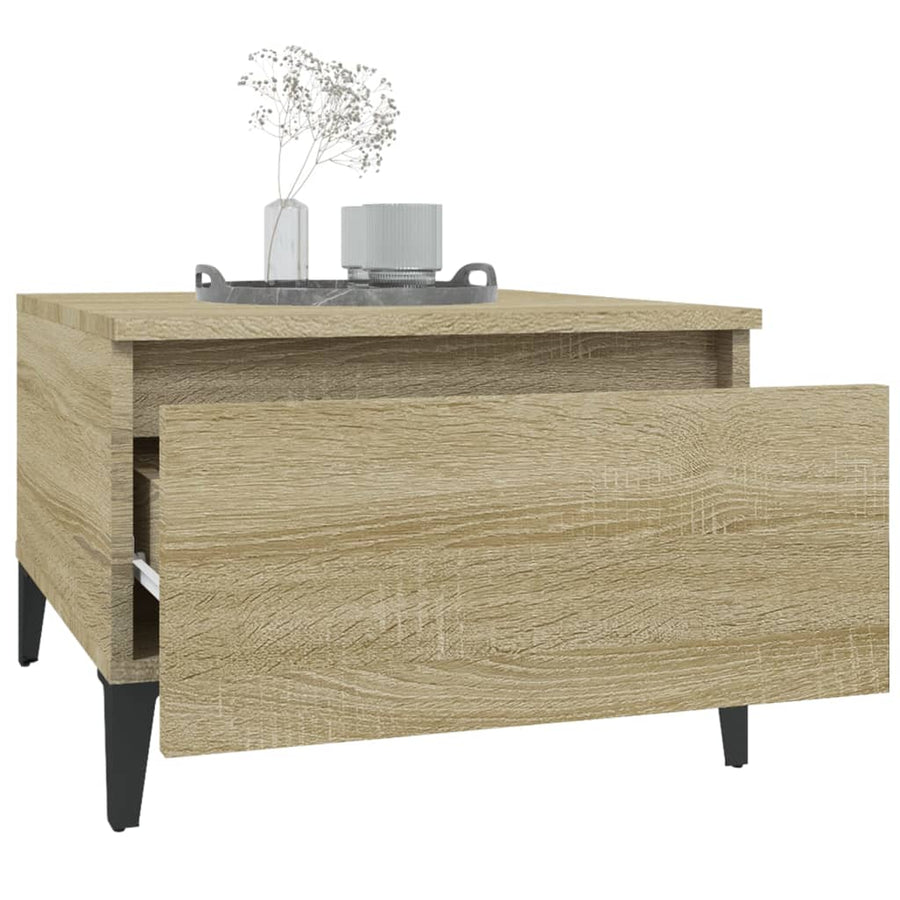 Bijzettafels 2 St 50X46X35 Cm Bewerkt Hout Sonoma Eikenkleurig