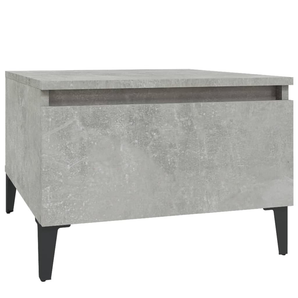 Bijzettafel 50X46X35 Cm Bewerkt Hout Betongrijs