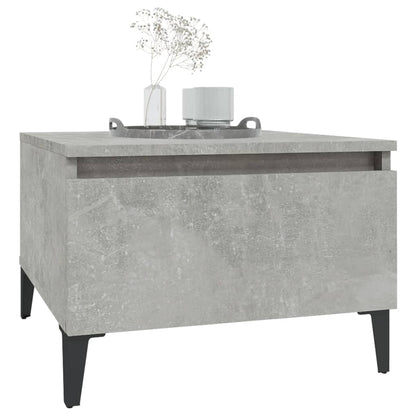 Bijzettafel 50X46X35 Cm Bewerkt Hout Betongrijs