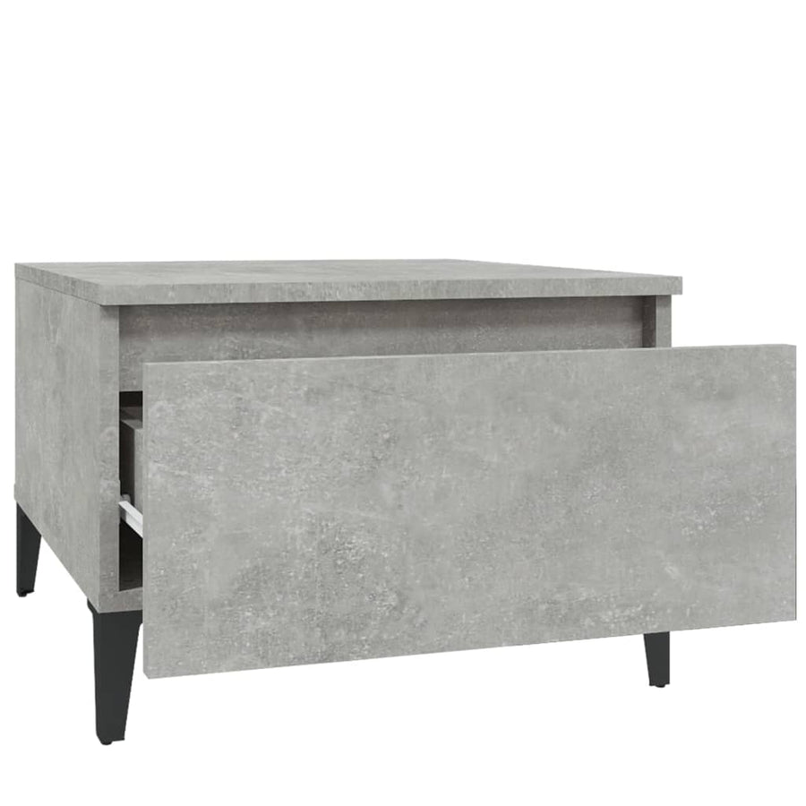 Bijzettafel 50X46X35 Cm Bewerkt Hout Betongrijs
