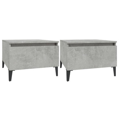 Bijzettafels 2 St 50X46X35 Cm Bewerkt Hout Betongrijs