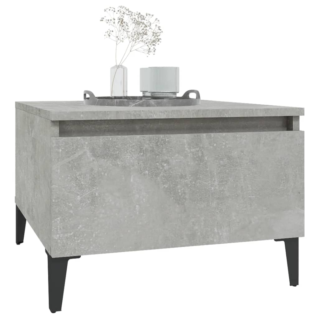Bijzettafels 2 St 50X46X35 Cm Bewerkt Hout Betongrijs