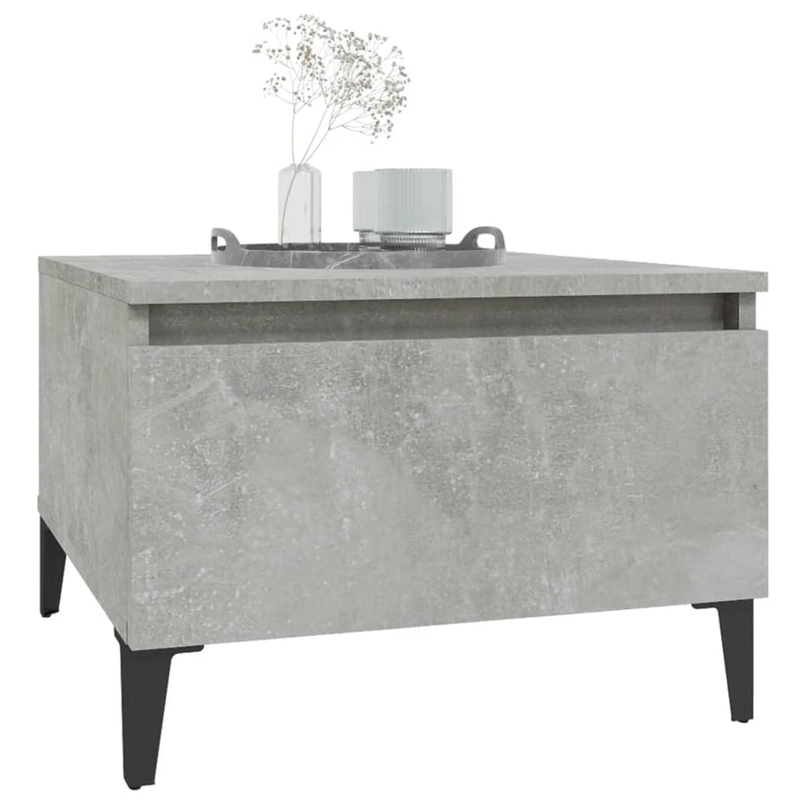 Bijzettafels 2 St 50X46X35 Cm Bewerkt Hout Betongrijs