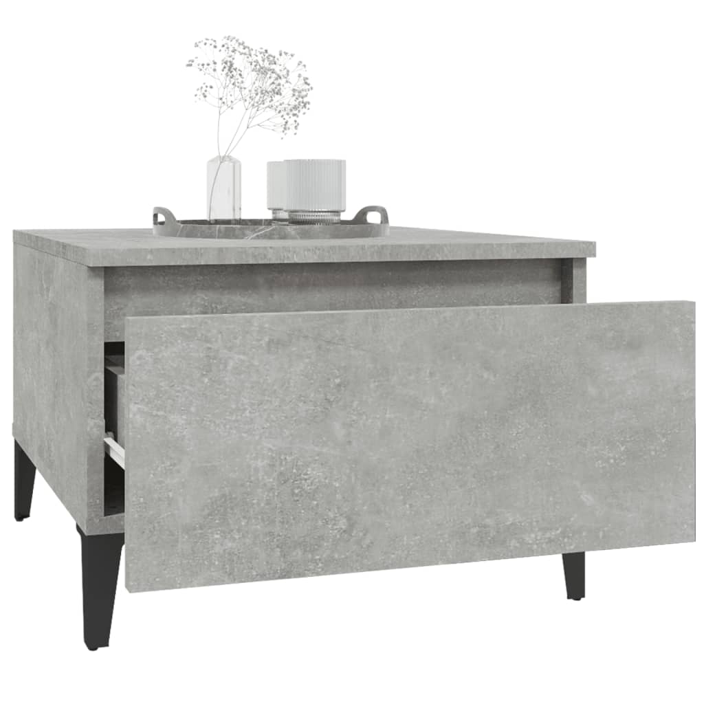 Bijzettafels 2 St 50X46X35 Cm Bewerkt Hout Betongrijs