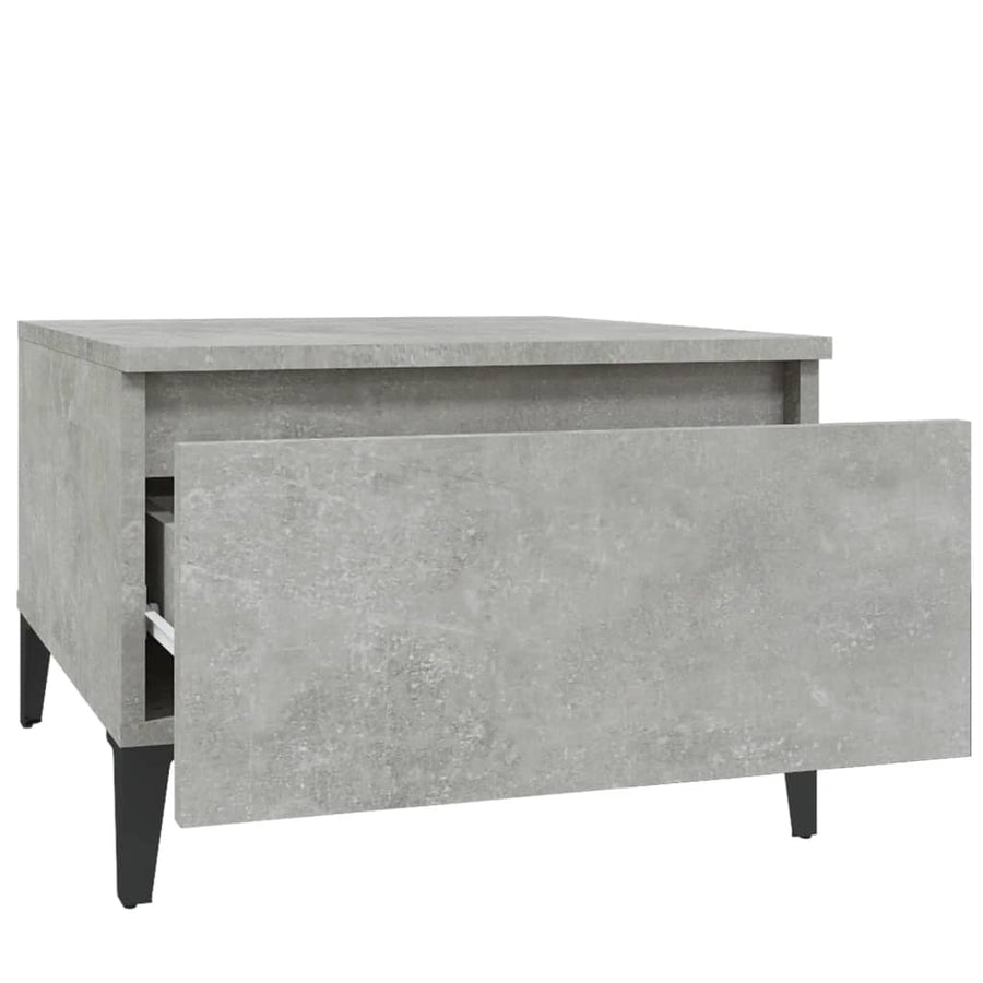 Bijzettafels 2 St 50X46X35 Cm Bewerkt Hout Betongrijs