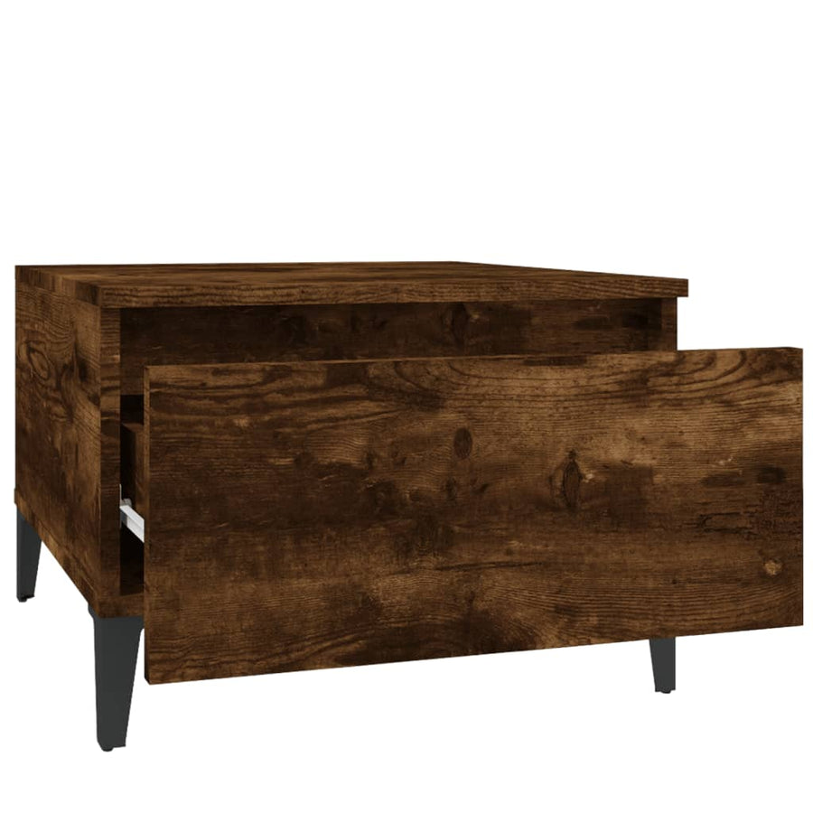 Bijzettafels 2 St 50X46X35 Cm Bewerkt Hout Gerookt Eikenkleurig