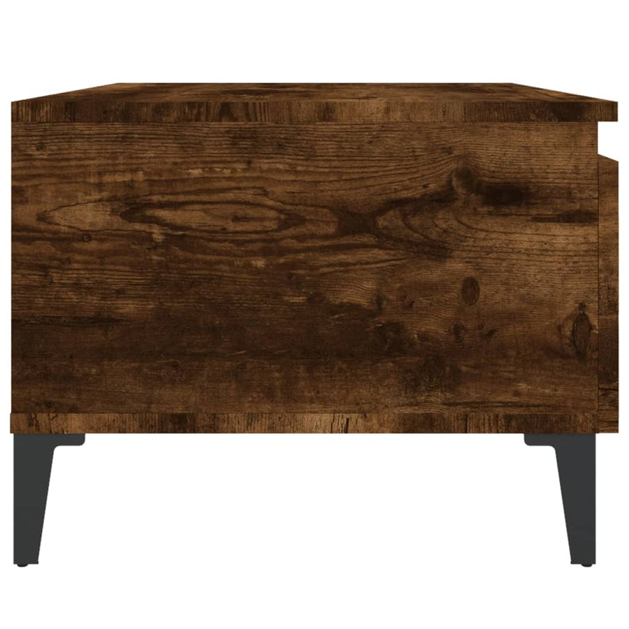 Bijzettafels 2 St 50X46X35 Cm Bewerkt Hout Gerookt Eikenkleurig